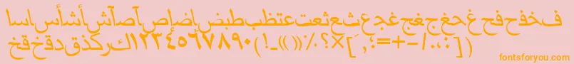 MariamttItalic Font – Orange Fonts on Pink Background