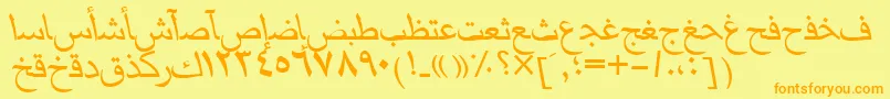 Police MariamttItalic – polices orange sur fond jaune