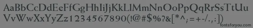 MissiveSsiBold Font – Black Fonts on Gray Background