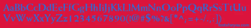 MissiveSsiBold Font – Blue Fonts on Red Background