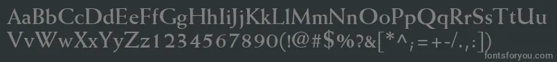 MissiveSsiBold Font – Gray Fonts on Black Background