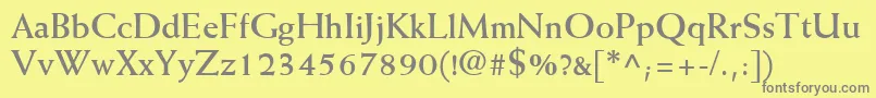 MissiveSsiBold Font – Gray Fonts on Yellow Background