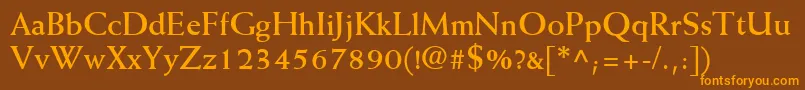 MissiveSsiBold Font – Orange Fonts on Brown Background
