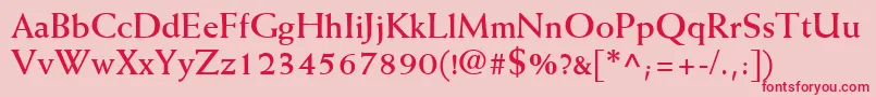 Police MissiveSsiBold – polices rouges sur fond rose