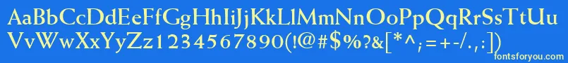 MissiveSsiBold Font – Yellow Fonts on Blue Background