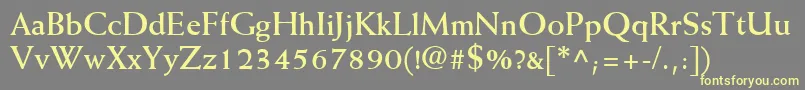 MissiveSsiBold Font – Yellow Fonts on Gray Background