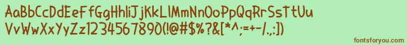 SawyersWhitewash Font – Brown Fonts on Green Background