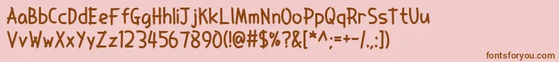 SawyersWhitewash Font – Brown Fonts on Pink Background