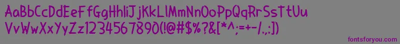 SawyersWhitewash Font – Purple Fonts on Gray Background