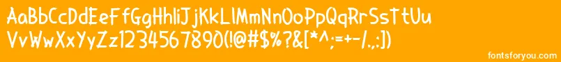 SawyersWhitewash Font – White Fonts on Orange Background