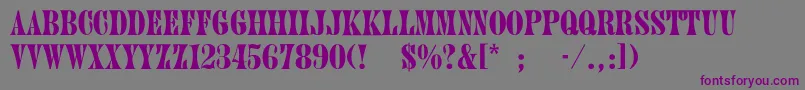 Шрифт JuniperNormal – фиолетовые шрифты на сером фоне
