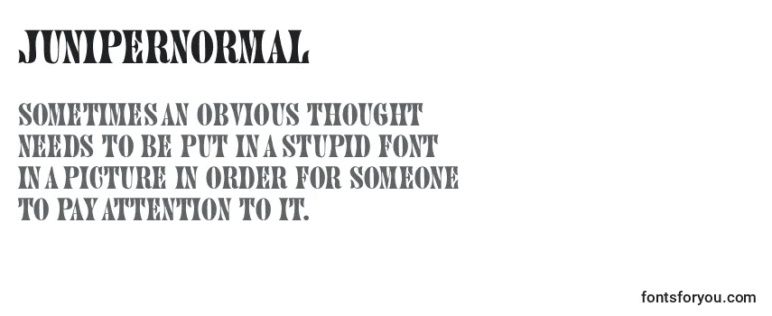 Review of the JuniperNormal Font