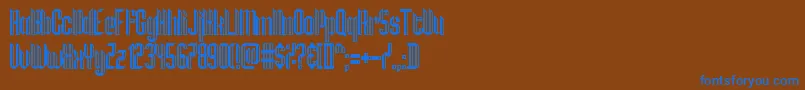 HamburgMesse Font – Blue Fonts on Brown Background