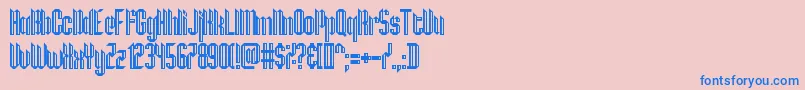 HamburgMesse Font – Blue Fonts on Pink Background