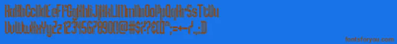 HamburgMesse Font – Brown Fonts on Blue Background