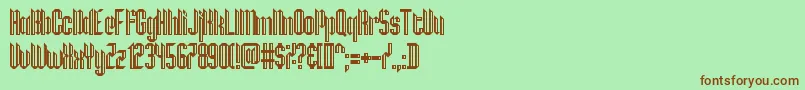 HamburgMesse Font – Brown Fonts on Green Background