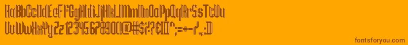 HamburgMesse Font – Brown Fonts on Orange Background
