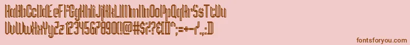 HamburgMesse Font – Brown Fonts on Pink Background