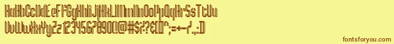 HamburgMesse Font – Brown Fonts on Yellow Background