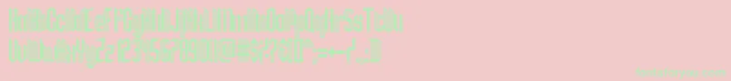 HamburgMesse Font – Green Fonts on Pink Background