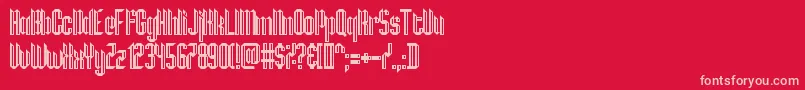 HamburgMesse Font – Pink Fonts on Red Background