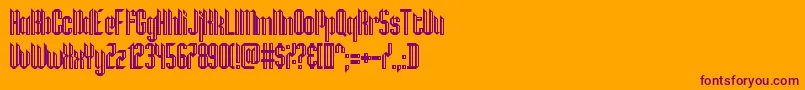 HamburgMesse Font – Purple Fonts on Orange Background