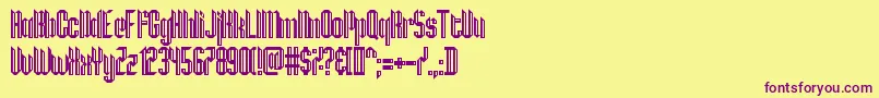 HamburgMesse Font – Purple Fonts on Yellow Background
