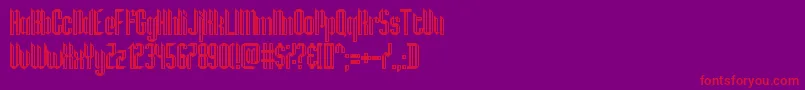 HamburgMesse-Schriftart – Rote Schriften auf violettem Hintergrund