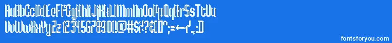 HamburgMesse Font – White Fonts on Blue Background