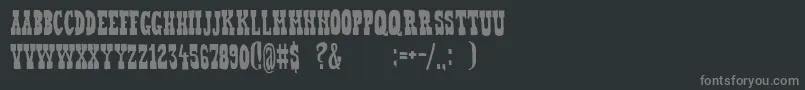 Czcionka Heffer – szare czcionki na czarnym tle