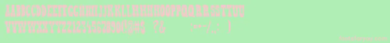 Heffer Font – Pink Fonts on Green Background