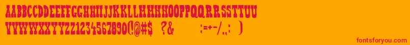 Heffer Font – Red Fonts on Orange Background
