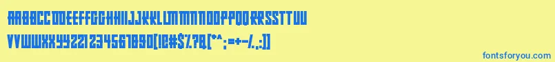 Шрифт RussianDollmaker – синие шрифты на жёлтом фоне