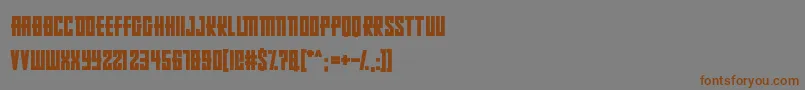 Czcionka RussianDollmaker – brązowe czcionki na szarym tle