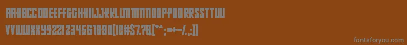 フォントRussianDollmaker – 茶色の背景に灰色の文字