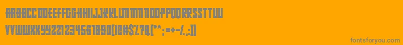 Czcionka RussianDollmaker – szare czcionki na pomarańczowym tle