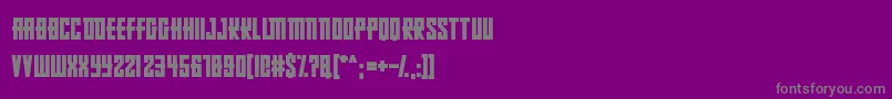 フォントRussianDollmaker – 紫の背景に灰色の文字