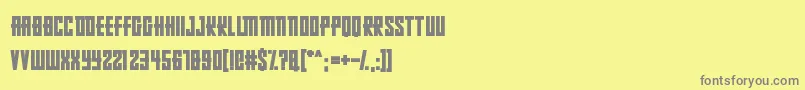 Czcionka RussianDollmaker – szare czcionki na żółtym tle