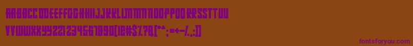 Czcionka RussianDollmaker – fioletowe czcionki na brązowym tle