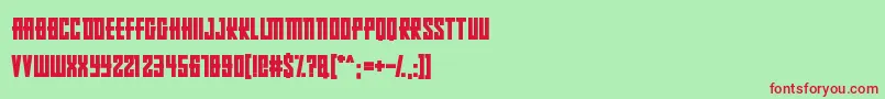 Czcionka RussianDollmaker – czerwone czcionki na zielonym tle