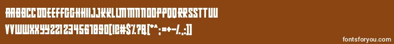 Шрифт RussianDollmaker – белые шрифты на коричневом фоне