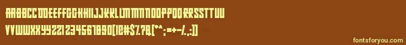 RussianDollmaker Font – Yellow Fonts on Brown Background