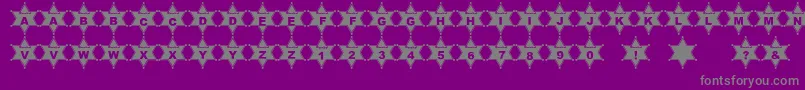 PfMarshalDOrr-Schriftart – Graue Schriften auf violettem Hintergrund