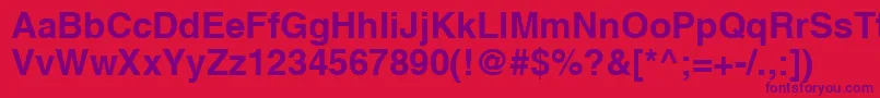 Шрифт LettericaBold – фиолетовые шрифты на красном фоне