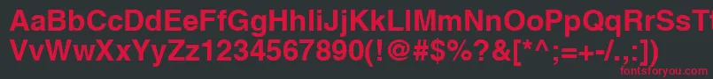 LettericaBold Font – Red Fonts on Black Background