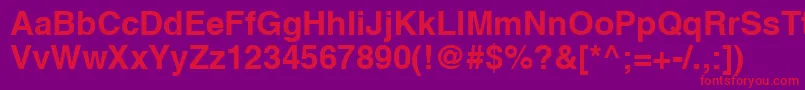 LettericaBold Font – Red Fonts on Purple Background