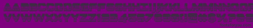 Dominojackchrome Font – Black Fonts on Purple Background