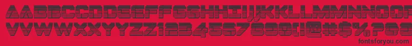 Dominojackchrome Font – Black Fonts on Red Background