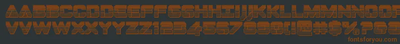 Dominojackchrome Font – Brown Fonts on Black Background