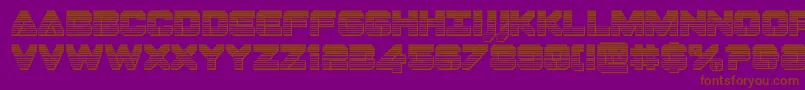 Dominojackchrome Font – Brown Fonts on Purple Background